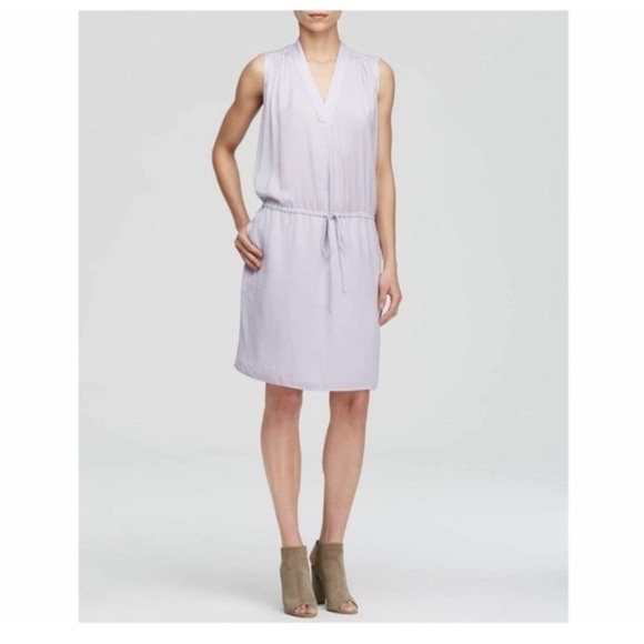 Vince Sleeveless Lavender Satin Dress with Pockets Women’s Size XS - Picture 9 of 9